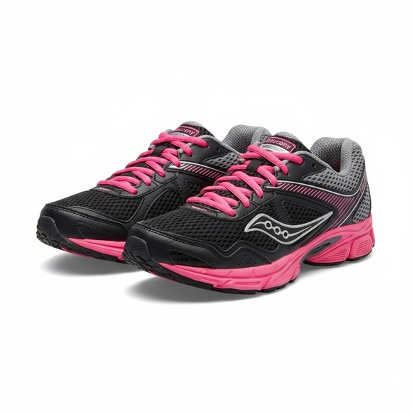 Saucony ☀︎︎ Cohesion 10 LTT Running Shoes Sneakers ☀︎︎ Black + Fuchsia ☀︎︎ 5M ☀︎ - Picture 15 of 16